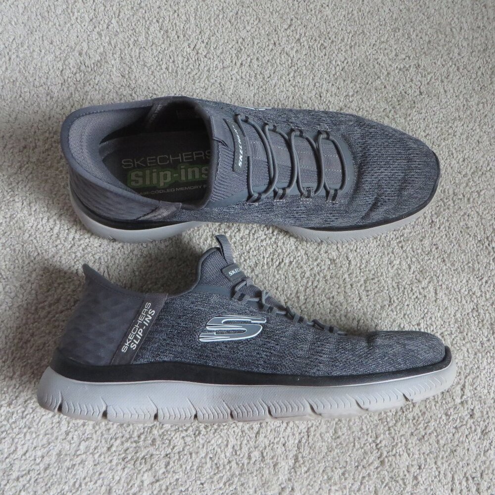 Skechers Mens Summit Key Pace Shoes Size 9 Gray Hands-Free Slip-ins™ #232469